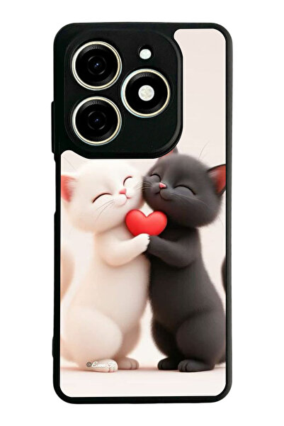 TECNO غطاء متوافق مع Spark 20 / 20C، مطبوع، أسود غير لامع، سيليكون ناعم، واقي...