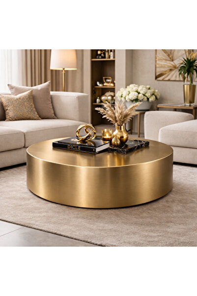 alkametal gold orta sehpa