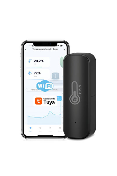 OEM Senzor de temperatură și umiditate, Wi-Fi, aplicație Tuya/Smart Life, asi...