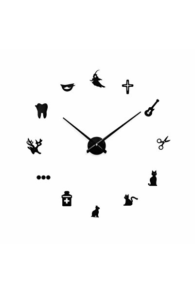 Clock Ceas de perete DIY 3D, simboluri decorative aurii