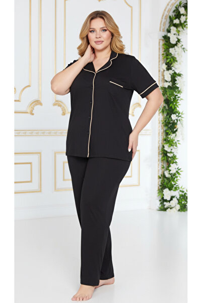 Albak İç Giyim Buttoned Women's Plus Size Oversized Pajama Set