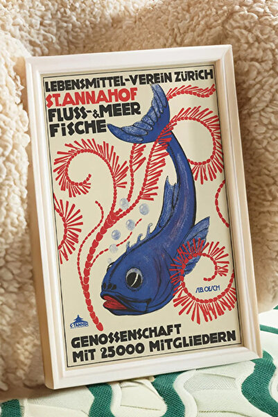 Taranist Poster - Vintage Fish Market - Retro Sanat Posteri