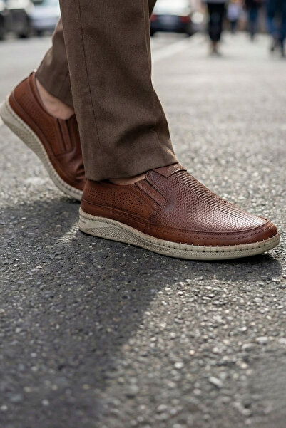 Ekonomik Ayakkabı Men's Brown Loafer/Moccasin Casual Shoes – Laceless Slip-On