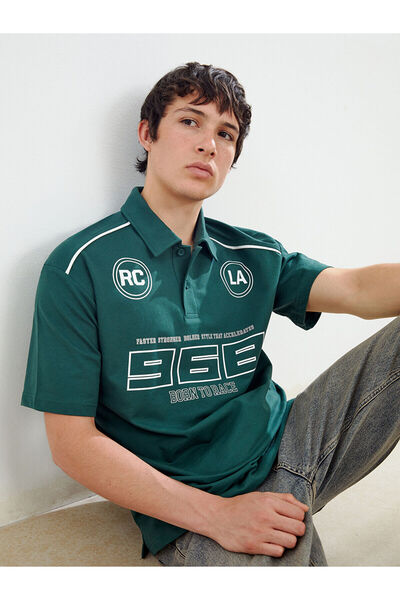 LC Waikiki Peak New Season Polo Neck Printed Men's T-Shirt