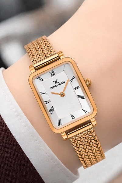 Daniel Klein Steel Cord Steel Case Women Wrist Watch+Bracelet Gift Rose Color...