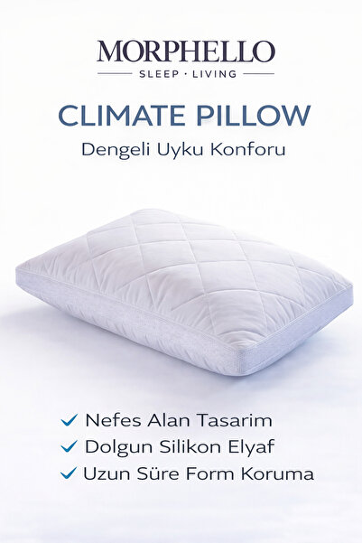 MORPHELLO Climate Pillow 50x70 Kapitone Silikon Yastık 800 gr – Microfiber Ku...