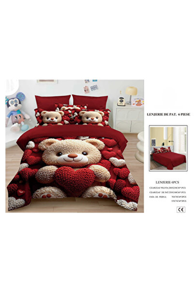 FIONNA.RO Finet Bed Linen 6 Pieces 5D - Teddy Bear in Love