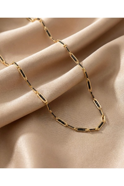 Çelikoğlu Kuyumculuk 14 AYAR ALTIN ATAÇ SİYAH BONCUKLU ZİNCİR 8,62 GR