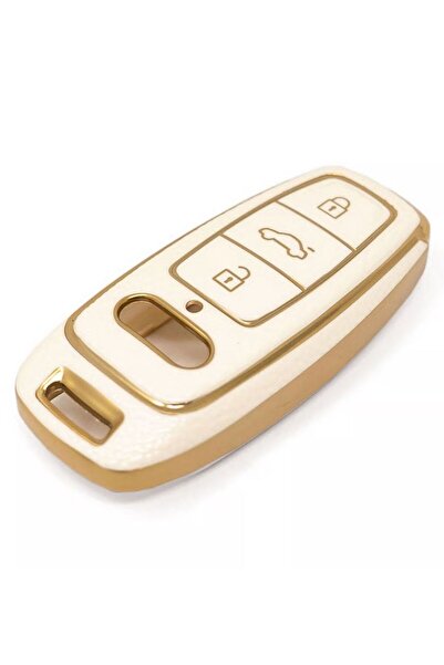 ÖZEN KEYS Audi A6 A7 A8 E-tron Q8 Q5 D5 C8 A3 Key Case WHITE GOLD