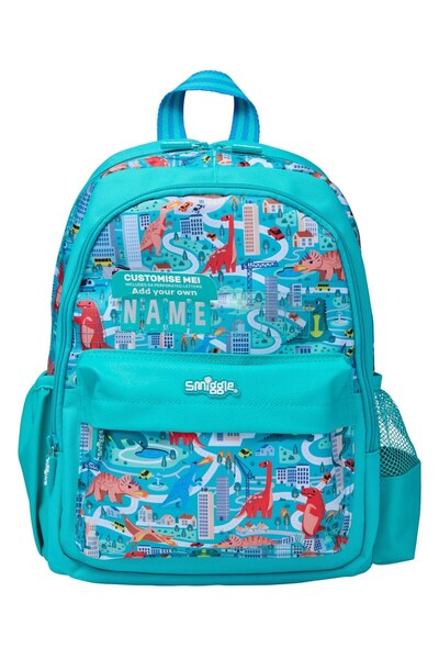 SMIGGLE Maceracı Junior Character Backpack – Green, 3 Compartments, Double Wa...