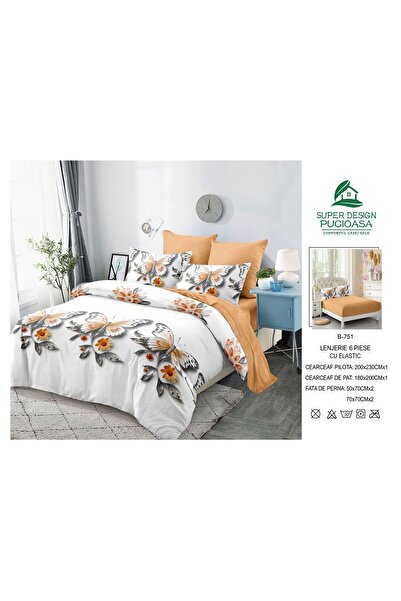 ANATOLIATEKSTILE 6-piece Duvet Cover Set – Complete set of fine Cotton and St...