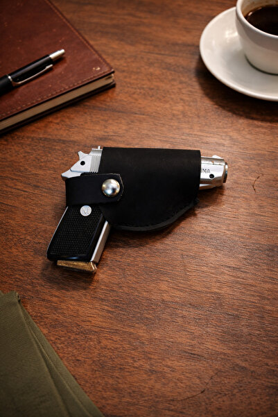 seymenbıçakçılık Tabanca Tasarımlı Metal Çakmak – Kılıflı Dekoratif Model