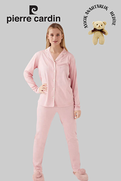 Pierre Cardin Rose Dried Modal & Cotton, Long Sleeve, Front Buttoned Women's ...