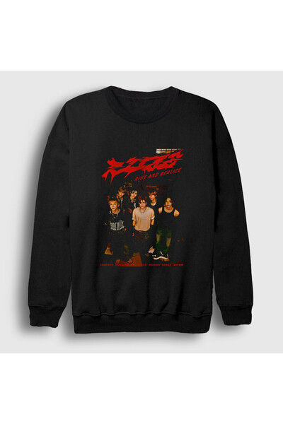 Presmono Unisex Black Rise and Realize K Pop Riize Sweatshirt 604148Tt