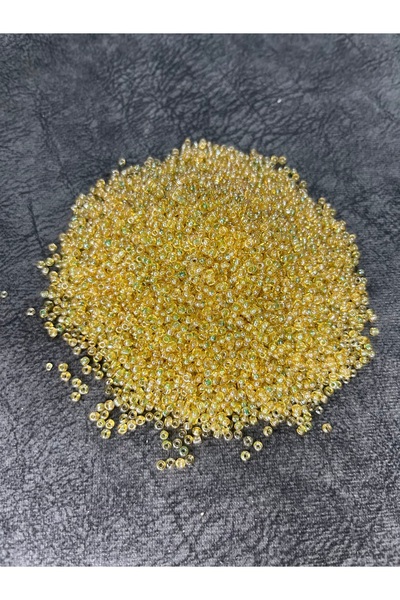 Mos Tespih 10 Gram Sarı Kum Boncuk 2x3mm Takı Boncuğu