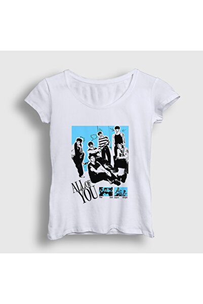 Presmono Γυναικείο Λευκό T-Shirt All Of You K Pop Riize 601398tt