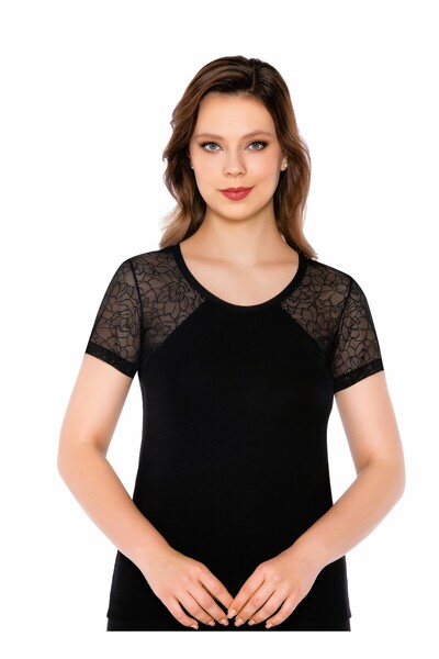Belinay Short-Sleeved Lace blouse – 8018