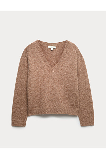 Marks & Spencer V-Yaka Rahat Kesim Yünlü Kazak