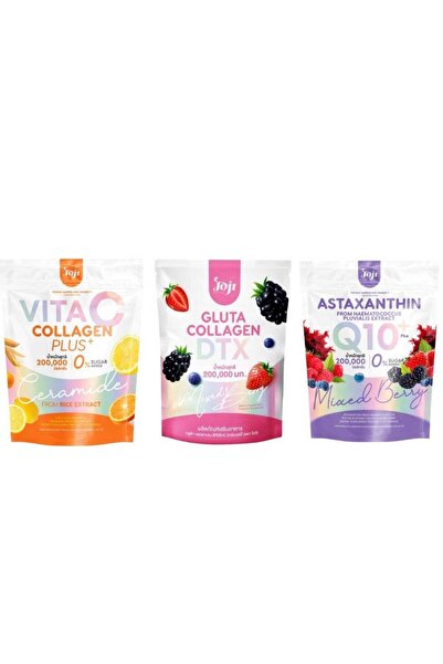 Joji Pack of 3 Collagen Dtx Mixed Berry Q10 Plus And Vita C Collagen Plus