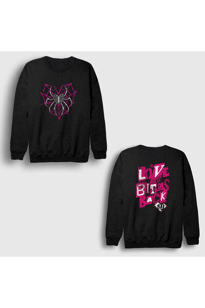 Presmono Unisex Black Love Bites Back Wwe Aj Lee Back Printed Sweatshirt 6031...