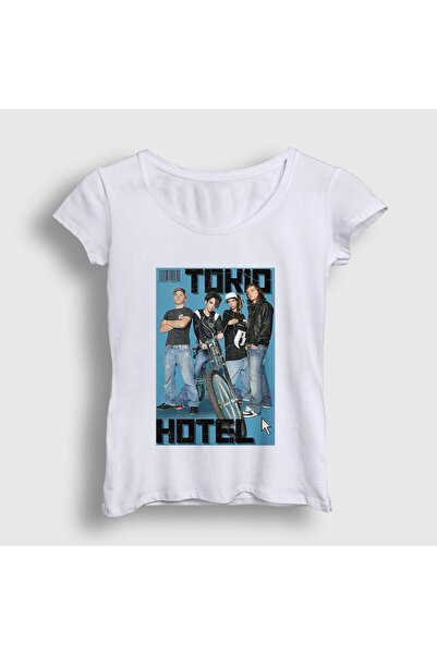 Presmono Women's White Magazine Tokio Hotel T-Shirt 603298Tt