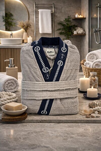 Özdilek Nautical Breeze Bathrobe Gray Size L