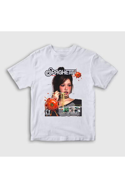 Presmono Tricou unisex pentru copii, alb, cu bretele subțiri, Hong Eunchae Le...