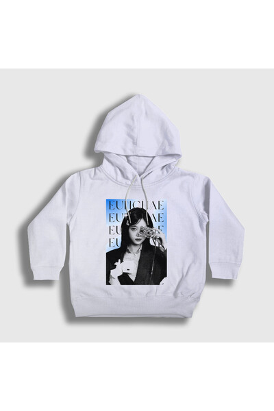 Presmono Hanorac cu glugă pentru copii, unisex, alb, Hong Eunchae Le Sserafim...