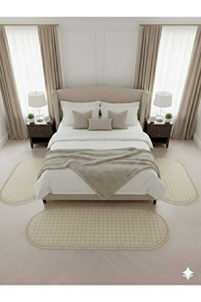 ALTUN CARPET SET DE 3 PIESE MODEL MODERN BABIL YUMURTA, Covoare ovală anti-al...