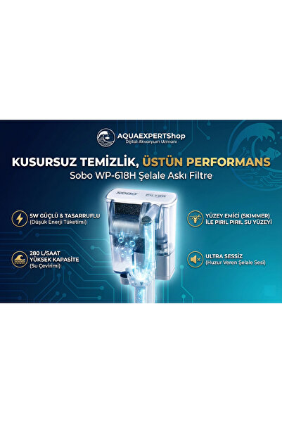 Sobo Şelale Askı Filtre - Şelale Filtre - Yüzey Temizliği - Aktif Temizlik - ...