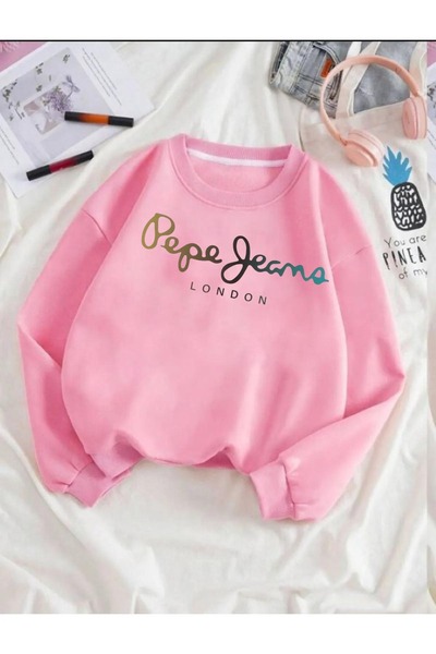 PALPİTO Women's Pepe Printed Crew Neck Oversize Sweatshirt