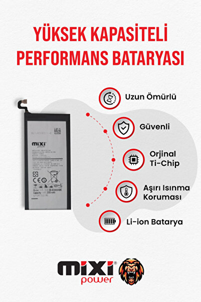 Samsung Galaxy S6 Uyumlu Tam Kapasite Batarya 1 Yıl Garantili