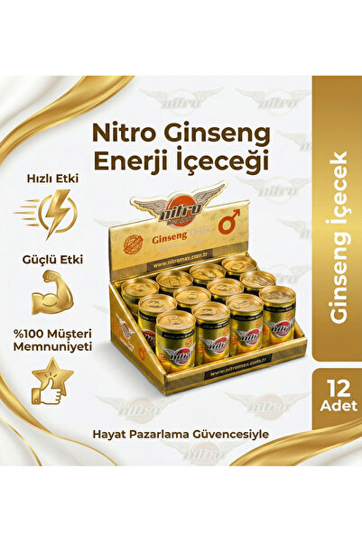 nitromax breeze Nitromax Ginseng +18 Enerji İçeceği - 12'li Set (Gizli Gönderim)