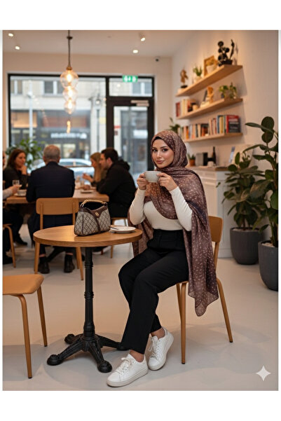 Helyabutik Ceylan desen bambu pamuk şal