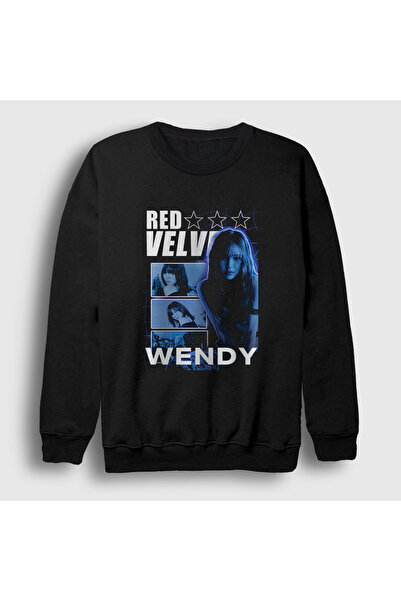 Presmono Unisex Black Stars Wendy Red Velvet Sweatshirt 604771Tt