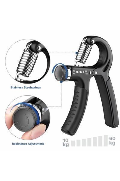 3B Trend Hardness Adjustable Black Hand Spring Adjustable Wrist Muscle Streng...