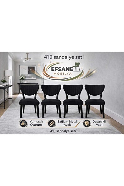 Efsane i.E.G ELMA SANDALYE 4 ADET MUTFAK YEMEK ODASI SALON BALKON BAHÇE OTEL ...