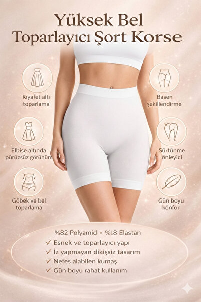 HB TREND Women's High Waist Tummy Control Shorts - Seamless Smoothing and Hip...