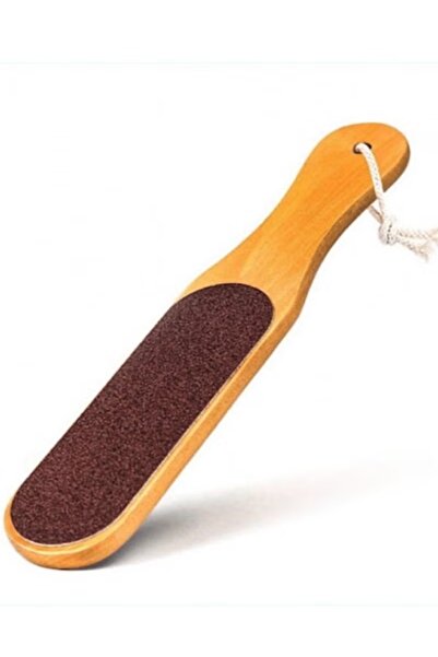 HJ Flat file for removing calluses, wooden foot scraper