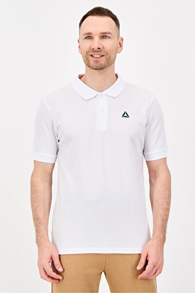 Reebok Men Sportswear Fit Short Sleeve Outdoor Polo Shirt, White