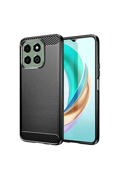 Techsuit Husa Honor X6b Carbon Silicone, negru