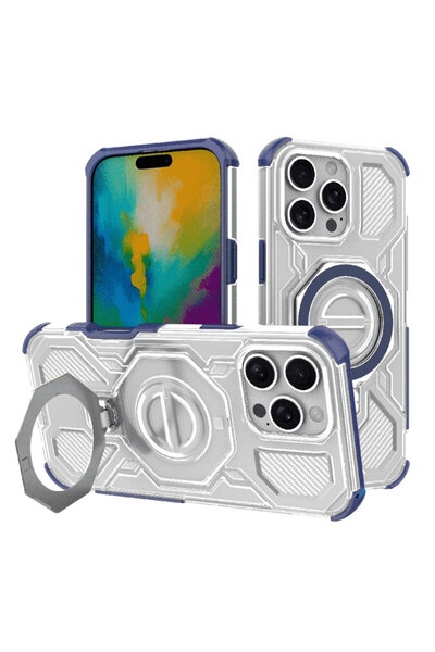 Techsuit Carcasă Carbon Shield PRO pentru iPhone 16 Pro, albastră