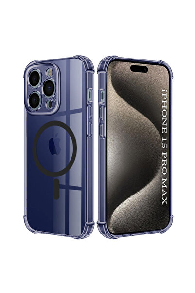 Techsuit Carcasă MagSafe din silicon transparent, rezistentă la șocuri, pentr...