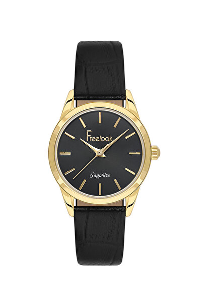 Freelook ساعة ناتوريل النسائية المصنوعة من جلد الأسود FL.1.10541-3