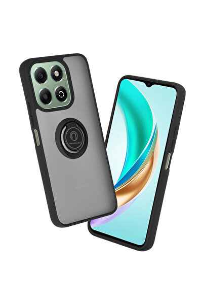 Techsuit Husa Honor X6b Glinth cu inel suport stand magnetic, negru