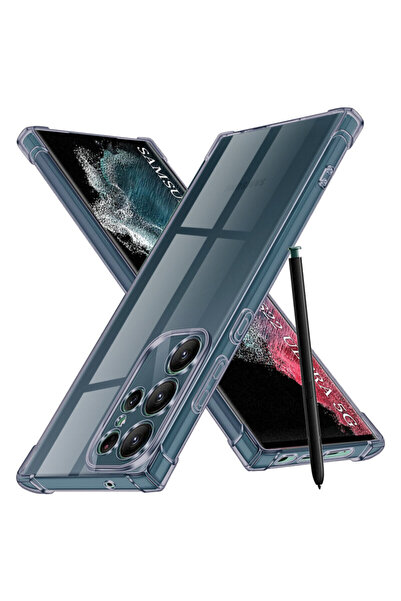 Techsuit Carcasă din silicon transparentă rezistentă la șocuri pentru Samsung...