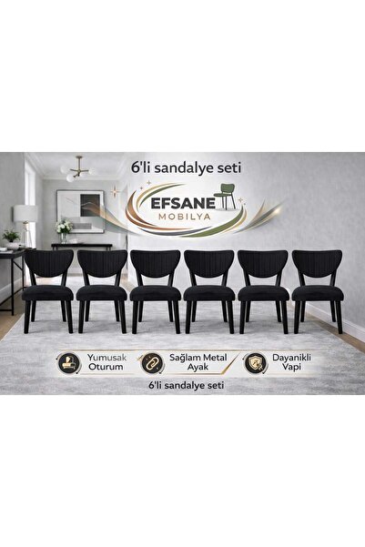 Efsane i.E.G ELMA SANDALYE 6 ADET MUTFAK YEMEK ODASI SALON BALKON BAHÇE OTEL ...
