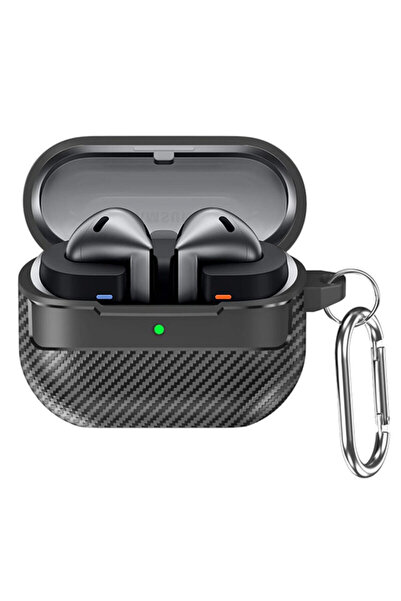 Techsuit Samsung Galaxy Buds 3 CarbonFiber Case, Black