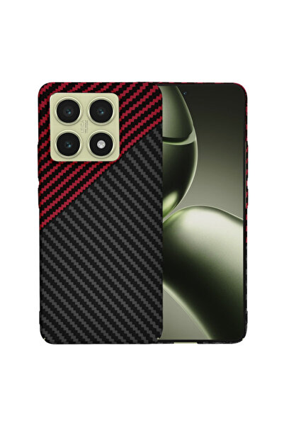 Techsuit Carcasă Xiaomi 14 T din fibră de carbonită, roșu închis