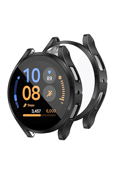 Techsuit [360° Package] Case + film for Samsung Galaxy Watch FE Defense, black